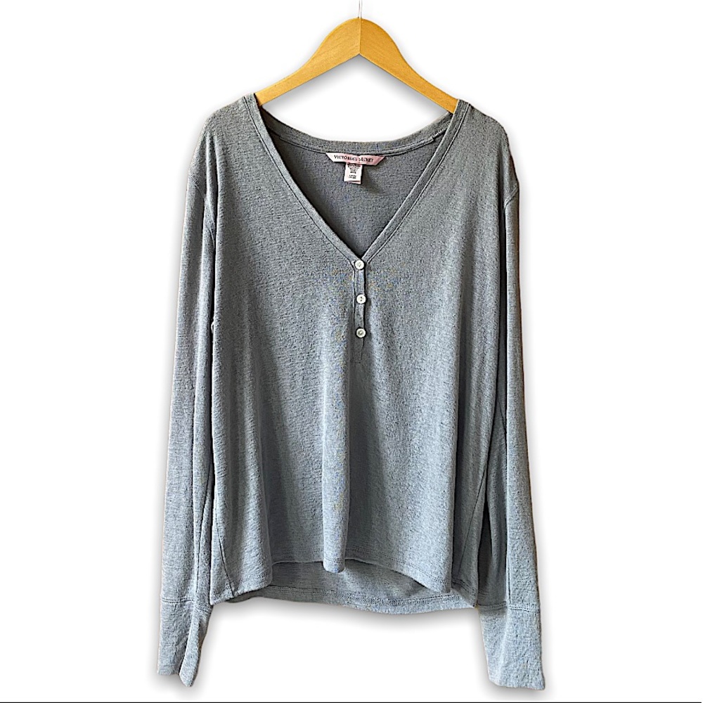 Victoria Secret lounge long sleeve top gray size small